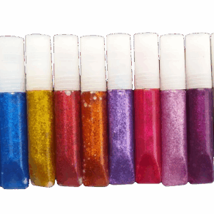 Klej z brokatem brokatowy brokat w płynie ozdobny kreatywny 12 kolorów 6g