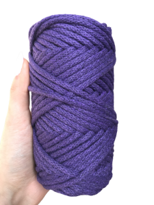 WAS Sznurek bawełniany z rdzeniem fioletowy 50m 5mm WAS