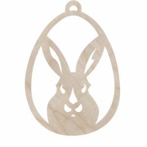 Drewniana zawieszka jajko jajo wielkanocne dekor decoupage ze sklejki zając
