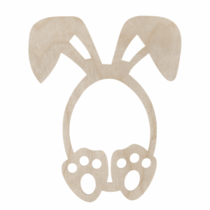 Drewniana zawieszka jajko jajo wielkanocne dekor decoupage ze sklejki zając