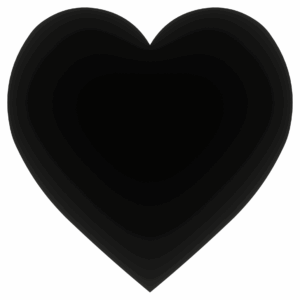 Serce CZARNE serduszka 3cm sklejka ozdoba dekor 30Sszt.