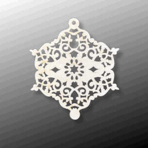 Drewniana zawieszka na choinkę ażurowa ażur decupoage ze sklejki dekor