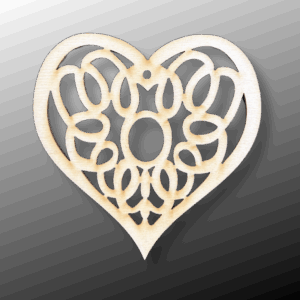 Drewniane serce serduszko ażur zawieszka ze sklejki decoupage dekor