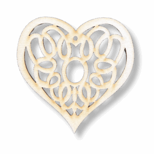 Drewniane serce serduszko ażur zawieszka ze sklejki decoupage dekor