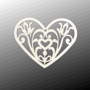 Drewniane serce serduszko ażur zawieszka ze sklejki decoupage dekor