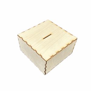 Drewniane skarbonka kufer decoupage pudełko zamykane ze sklejki dekor