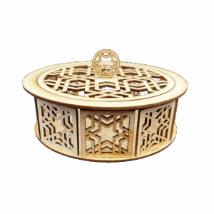 Drewniane pudełko szkatułka przybornik ze sklejki zamykane decoupage