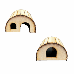 Drewniany dom domek ze sklejki dla chomika myszki gryzonia decoupage