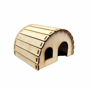 Drewniany dom domek ze sklejki dla chomika myszki gryzonia decoupage