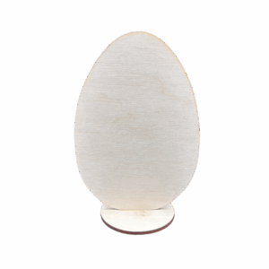 Drewniane jajko jajo 15cm na podstawce ze sklejki decoupage dekor wielkanoc