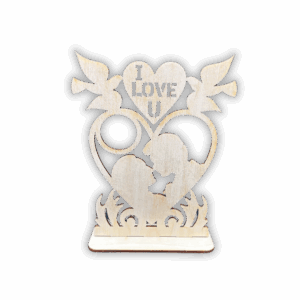 Drewniany dekor na ślub wesele walentynki para młoda zakochani ze sklejki