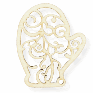 Drewniana rękawiczka rękawica ażur zawieszka ze sklejki decoupage dekor