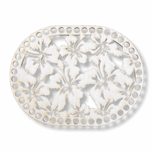 Baza dno spód koszyka kosz Mojżesza owal ażur 20x15 decoupage kwiaty kwiat