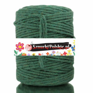 Sznurek bawełniany skręcany ZIELONY 20m 3mm