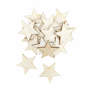 Drewniana GWIAZDKA 4CM 10szt gwiazda ze sklejki ozdoba decoupage scrapki