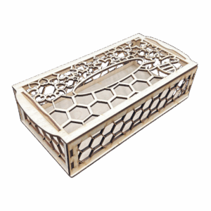 Drewniany chustecznik serwetnik pudełko ze sklejki decoupage ażur 24cm