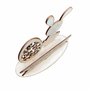 Drewniana ozdoba wielkanocna podstawce stojąca wesołych świąt jajko zając