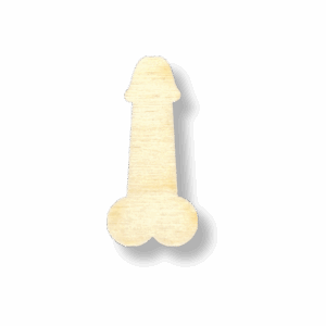 Prezent na wieczór panieński ze sklejki drewnianej penis scrapki dekor