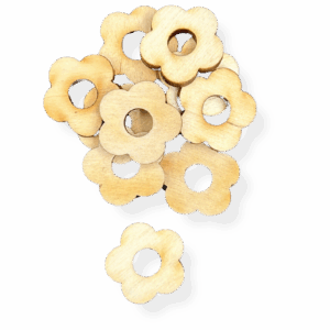 Scrapki kwiatki kwiaty kwiatuszki drewniane sklejka dekor decoupage 10szt