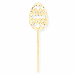 Drewniany topper jajko jajo pisanka na piku ze sklejki decoupage dekor