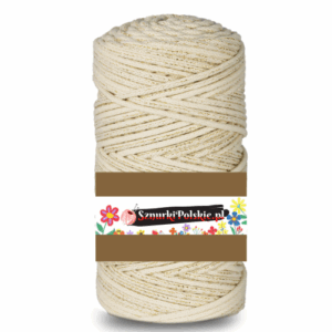 WAS ZŁOTA NITKA Sznurek bawełniany z rdzeniem kość słoniowa 100m 3mm WAS ZŁOTA NITKA