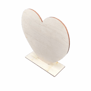 Drewniane serce serduszko na podstawce decoupage prezent walentynki dekor