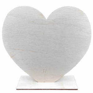 Drewniane serce serduszko na podstawce decoupage prezent walentynki dekor