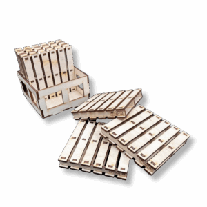 Drewniana podkładka podkładki podstawka pod kubek decoupage paleta sklejka