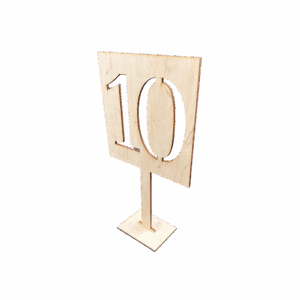 Drewniana dekoracja numery cyfry na stół stolik stoły na wesele ślub dekor