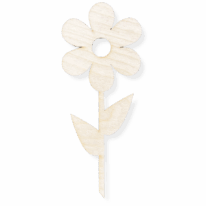 Drewniany topper kwiat kwiatek na piku pik do kwiatów na tort dekoracja