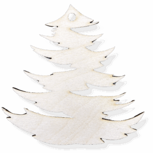 Drewniana choinka drzewko zawieszka ze sklejki decoupage dekor ozdoba 1szt