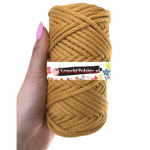 WAS Sznurek bawełniany z rdzeniem musztardowy 50m 5mm WAS