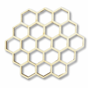 Drewniana podkładka pod kubek podstawka plaster miodu miód ze sklejki 1szt