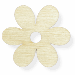 Drewniany dekor kwiat kwiatek decoupage ozdoba scrapki ze sklejki płaski