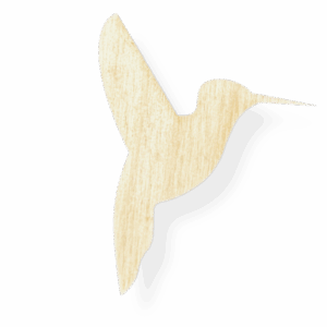 Drewniany dekor koliber koliberek ptak decoupage ze sklejki scrapki ozdoba