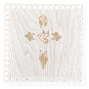 Baza dno koszyka spód kwadrat komunia gołąb ze sklejki makrama decoupage