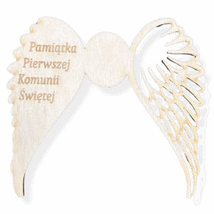 Skrzydełka skrzydła anielskie drewniane anioł decoupage na komunię pamiątka