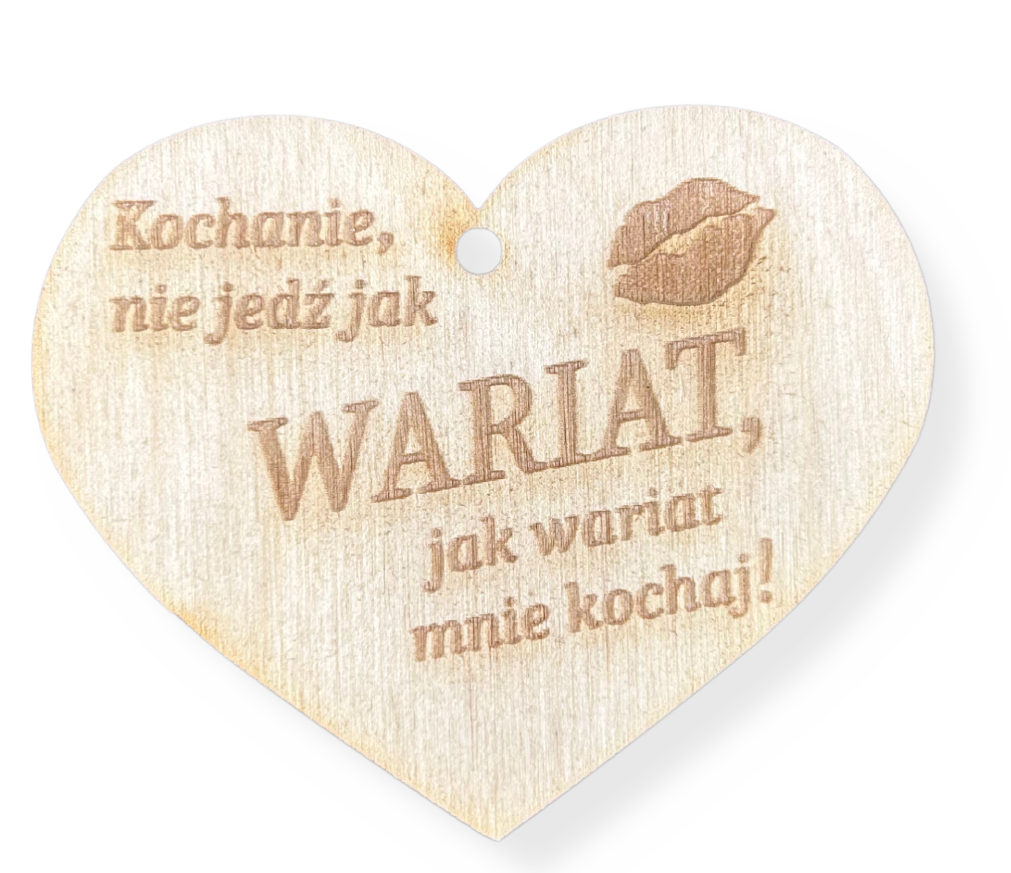 Drewniane serce zawieszka do auta samochodu prezent walentynki grawer dekor 1 Zakręcone Sznurki Drewniane serce zawieszka do auta samochodu prezent walentynki grawer dekor