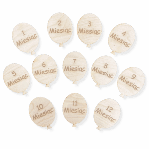 Drewniane tabliczki karty do zdjęć dziecka z miesiącami pierwszy rok życia