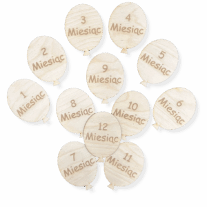 Drewniane tabliczki karty do zdjęć dziecka z miesiącami pierwszy rok życia