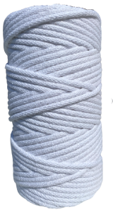 WAS Sznurek bawełniany z rdzeniem 100m 5mm - biały WAS