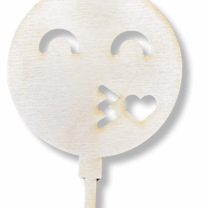 Drewniany topper emotka emotikon miłość decoupage dekoracja na piku dekor 1szt