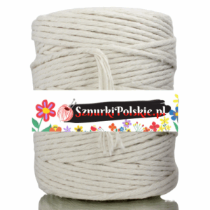 Sznurek bawełniany skręcany NATURALNY 20m 3mm