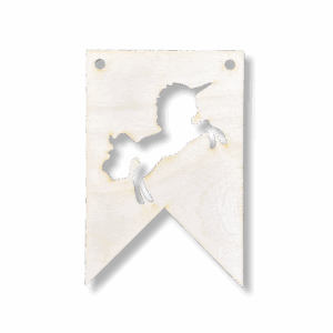 Drewniany proporczyk girlanda baner zawieszka chorągiewka do pokoju JEDNOROŻEC