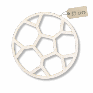 Drewniana zawieszka dekor ozdoba ścienna PIŁKA 15 CM