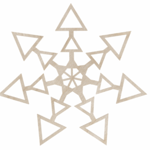 Drewniana zawieszka śnieżynka płatek śniegu na choinkę ze sklejki decoupage