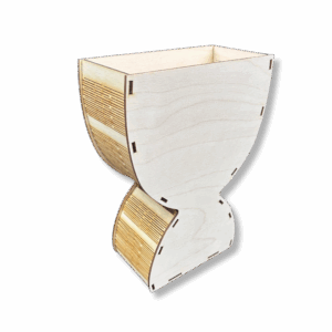 Drewniany wazon KIELICH PUCHAR IHS gołąbki komunia prezent