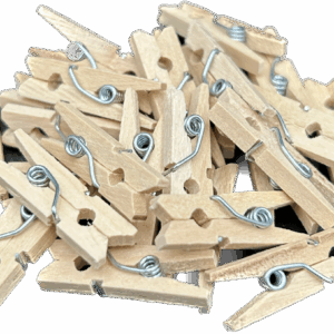 Klamerki spinacze drewniane ozdobne do zdjęć mini