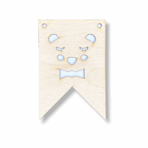 Drewniany proporczyk girlanda baner zawieszka chorągiewka do pokoju MIŚ KOALA