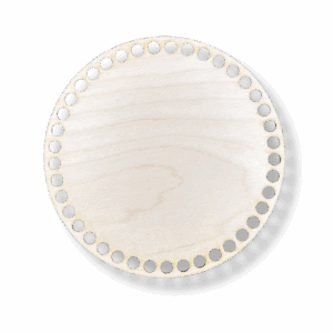 Baza dno do koszyka spód koło 18 cm drewniana decoupage do szydełkowania